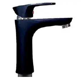 [LF0074] CANILLA MONOCOMANDO BAJA NEGRA MODERNA